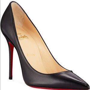 Louboutin Decoltissimo 100 Napa Black Heels sz 38